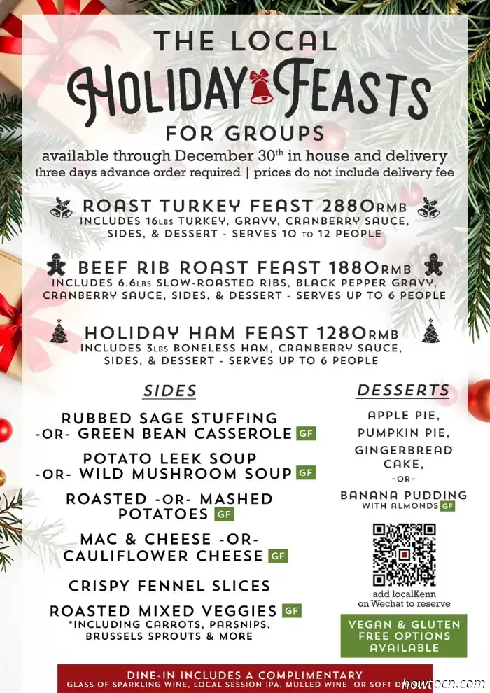 Essen, trinken und fröhlich sein: Weihnachtsessen und Angebote – Teil 1