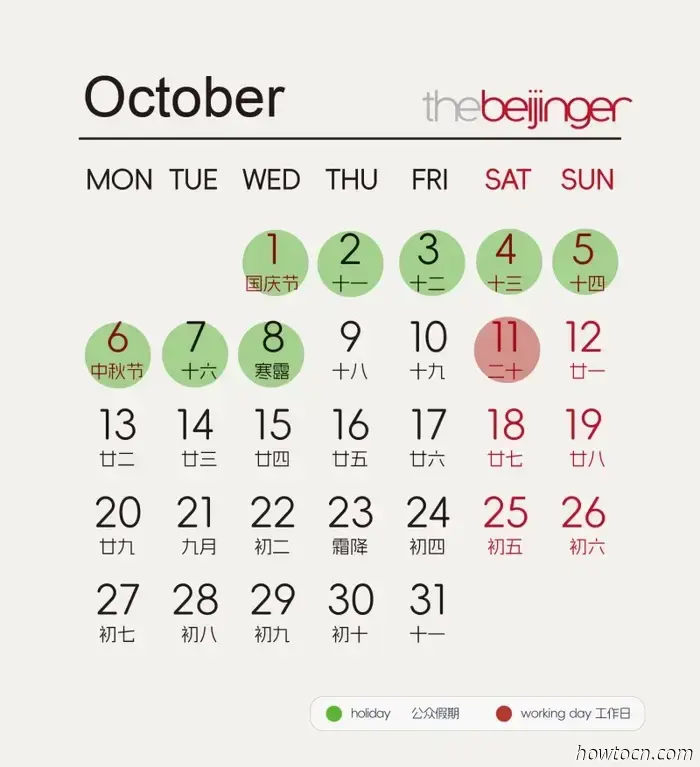 Promemoria delle date delle festività di ottobre 2025