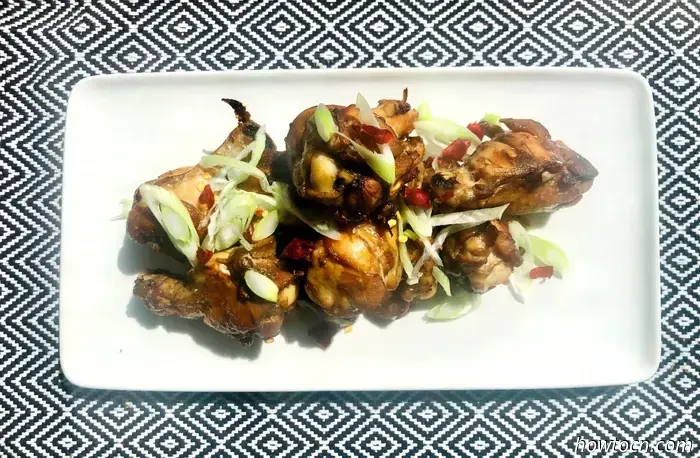 Chinese Recipe Book: Sticky Chicken Wings and Spinach with Peanut Salad