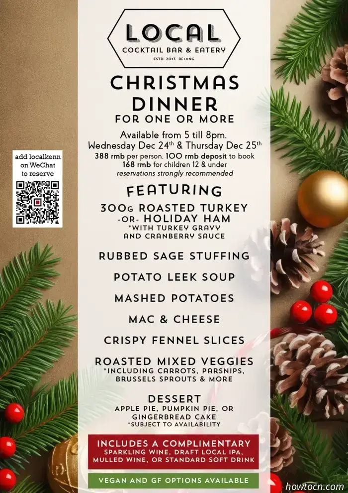 Essen, trinken und fröhlich sein: Weihnachtsessen und Angebote – Teil 1