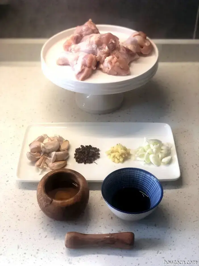 Chinese Recipe Book: Sticky Chicken Wings and Spinach with Peanut Salad