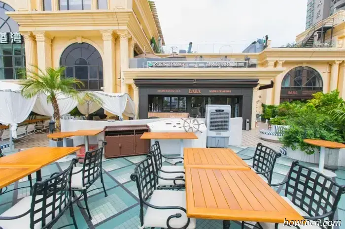 Dachterrassen und Dächer in Peking: der Liangma-Fluss